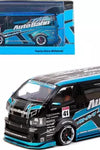 Tarmac Works 1:43 Toyota Hiace Widebody Black / Blue