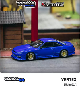 Tarmac Works Global64 VERTEX Silvia S14 Blue Metallic