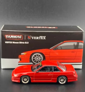 Tarmac Works GLOBAL64 Red Metallic VERTEX Silvia S14 1:64
