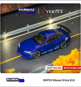 Tarmac Works Global64 Nissan Silvia S15 Vertex Dark Blue