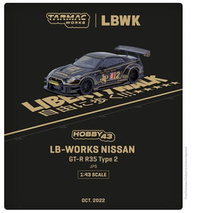 Tarmac Works Hobby43 1:43 Scale LBWK LB-Works Nissan GT-R R35 Type 2 JPS Liberty