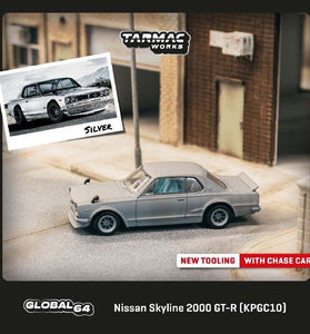 Tarmac Works 1:64 Nissan Skyline 2000 GT-R (KPGC10) Silver