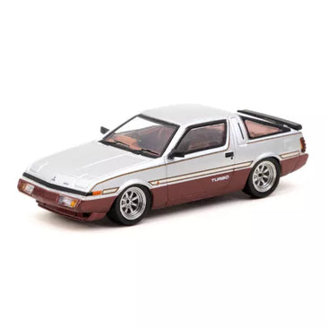 Tarmac Works 1/64 Mitsubishi Starion Silver/Dark Red
