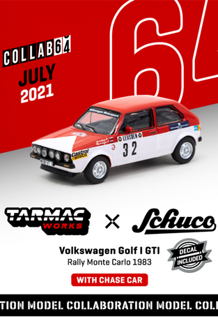 Tarmac Works 1:64 VW Golf I GTI Rally Monte Carlo 1983 w/Decal