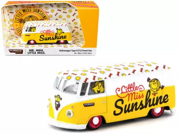 Tarmac Works x Schuco VW Type II T1 Panel Van Mr. Men Little Ms. Sunshine 1/64
