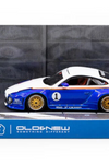 Tarmac Works HOBBY64 Blue & White Old & New Porsche 997 1:64