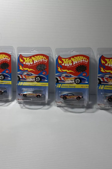 Hot Wheels RLC Edwin Watts 4 Car Set Charger, Mustang, Camaro, Passion Low #289/2500