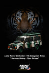 Mini GT 1:64 Land Rover Defender 110 Malaysian Army “Harimau Belang” – Malaysia Exclusive #321