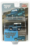 Mini GT 1:64 #353 Land Rover Defender 90 County Wagon (Stratos Blue) (LHD)