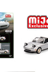 Mini GT 1:64 #407 Mazda Miata MX-5 (NA) Tuned Version (Silver Stone Metallic)
