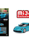 Mini GT 1:64 Porsche 911 (992) Carrera S Miami Blue – Mijo Exclusives #435