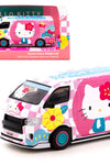Tarmac Works 1:64 Toyota Hiace Widebody Hello Kitty Capsule Summer Festival – Collab64