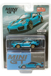 Mini GT 1:64 Porsche 911 GT2 RS Weissach Package (Miami Blue) (LHD) – MiJo Exclusives limited to 3600 pieces #344